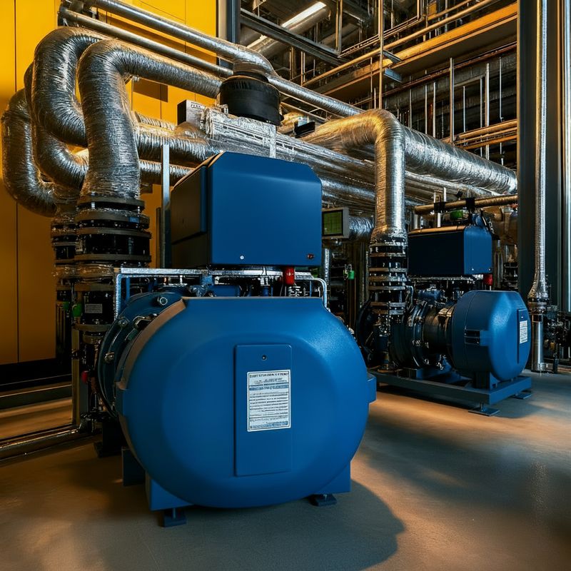 Compresor industrial con inhibidores de corrosión